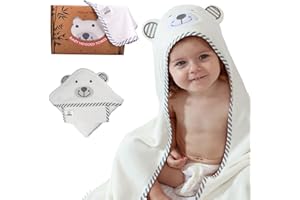 KPRICE® Cape de Bain Bebe | Serviette Bebe Capuche | 100% Bambou | Sortie de Bain Bébé Ourson | Cadeau Naissance | Cap de Bain | Drap de Bain Animaux