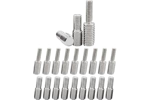 Dubbel ände gängbult M6 x 20 mm till M8 x 20 mm, 10 stycken och M6 x 10 mm 10 stycken, 304 rostfritt stål ståbultar gängadapt
