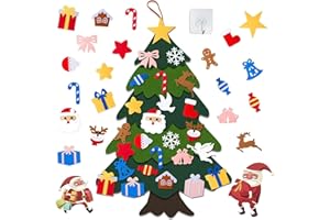 AISHN DIY Weihnachtsbaum,100cm Hoch Filz Weihnachtsbaum Set Edition 27 Pcs Ornamente Wand Dekor Für Kinder Weihnachten Geschenk，Weihnachtsspiel， Home Tür Wand Dekoration