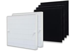 PUREBURG True HEPA Kit de filtres compatibles avec les purificateurs d'air Coway AP-1512HH, AP-1518, AIRMEGA 200M Mighty, remplace la pièce 3304899, H13 Charbon actif Air Clean, 2+4
