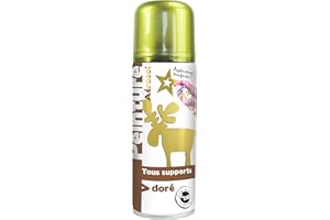 MegaCrea DIY Aérosol Peinture Doré Spray 125 ML