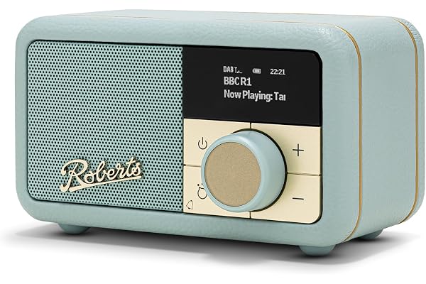 Roberts Revival Petite 2 Dab+/FM/Bluetooth avec Alarme Bleu Ciel