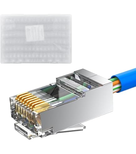 100 Connettori RJ45 8P8C - Per Cavi Ethernet LAN Cat 5E - Foto 13