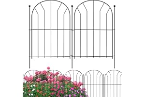 zycBernoi New Garden Animal Barrier, 310 CM x 44 CM Arched Rustproof Metal Fence, No Dig Border Fence for Rabbit Dog, Outdoor Decor