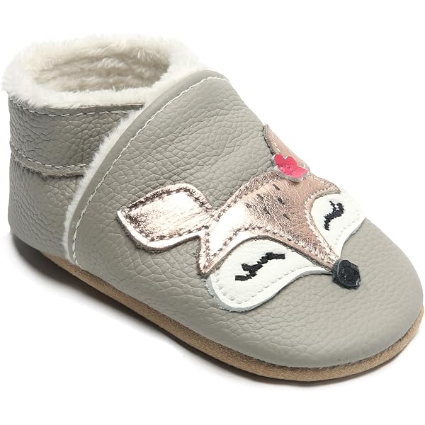 Chausson Bebe Chaussons Bébé En Cuir Souple IceUnicorn - Semelle Antidérapante - 0-6 Mois à 3 Ans - Renard Rose Clair Chausson Bebe Chaussons Bébé En Cuir Souple IceUnicorn - Semelle Antidérapante - 0-6 Mois à 3 Ans - Renard Rose Clair