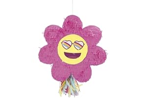 Folat 25037 Decorazioni per feste Hippie Boho Retrò - Piñata - Boho Girlz - 31 x 45 x 10 cm - Segno di Pace Arcobaleno Fiore di Margherita per Bambini Articoli per Decorazioni di Feste