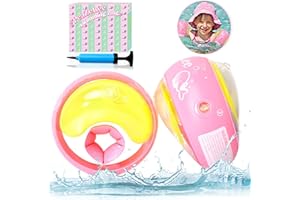 PEAZELEE Schwimmflügel Kinder Baby Schwimmhilfe, Schwimmflügel Kinder 3-6 Jahre, Rund Schwimmhilfe für Jungen Mädchen 6-20Kgs, Swimsafe Gerät Kinder mit 3 Unabhängigen Airbags