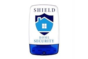 KPL Dummy Alarm Siren with Shield Logo (White Cover With Blue Lens)
