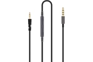HanSnby - Cavo audio di ricambio compatibile con Bowers & Wilkins P5, P5 S2, P5 Wireless, P5 Recertificato cuffie e iPhone, iPod, Apple dispositivi con microfono in linea e controllo remoto del volume