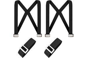 MEEQIAO Tragegurte Umzug, 2 Personen Tragegurt, Mobelgurt, Transportgurt, Hebegurte für Waschmaschine, Klavier, Möbel, Schwere Gegenstände, 360kg Ready Lifter, Shoulder und Arm Kreuztragegurt (Schwarz)