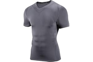 AMZSPORT Herren Kompressionsshirt Kurzarm Sport T-Shirt Funktionsshirt Laufshirt