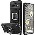 Honeyview ShockProof Case for Google Pixel 7A 5G with Ring Kickstand, Bumper Armour Phone Cover for Google Pixel 7A 5G - Black