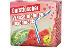 ‎DURSTLÖSCHER Durstlöscher Wassermelone 24 x 500 ml: Apfel-Erfrischungsgetränk mit Wassermelonen-Geschmack, Pfandfreies Trinkpäckchen, Vegan, Fruchtsaftgetränk ohne Kohlensäure, Ideal Für Unterwegs & Zuhause