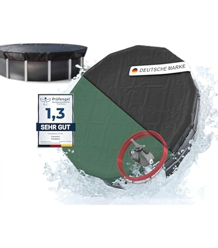 tillvex XXL zwembadhoes/winterafdekking, luchtkussen met reparatieset, veiligheidsventiel, dubbele naad (2-delig, 120 x 120 cm, blauw