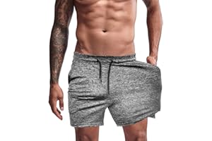 Agilelin 5”Ropa Deportiva Ligero Hombre,Pantalon Cortos Deportivos Secado rápido,Pantalones Gimnasio con Bolsillo,Capacitación Transpirable
