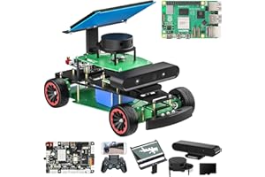 Yahboom Jetson Orin Nano Raspberry Pi AI Smart Robotic Car Kit ROS2 Adulti Riconoscimento Vocale Conversazione, Pilota Automatico, Riconoscimento AI (R2 Sup Ver with Pi 5)