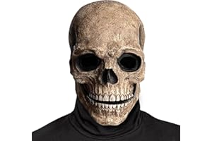 Upriver Halloween Mask Skull Mask Full Head Scary Mask Realistic Mask Cosplay Party Props for Halloween Masquerade, Costume Party, Carnival