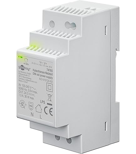 VEMER VE229100 TMC 63/24 - Transformator für Hutschienen mit Primärspannung 230V, Trafo mit Sekundärspannung 12-24V und Leistung 63VA, Weiß