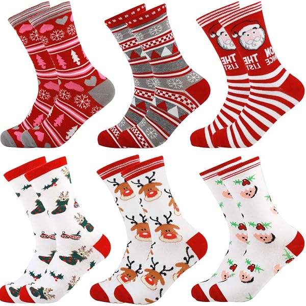 2 Paar Magnetische Socken Weihnachten, Weihnachtsso Produktbild-Vorschau 6