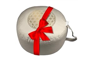 ‎HERBALIND Herbalind AZ6655 Yoga Cushion, Meditation Cushion Flower of Life – Black