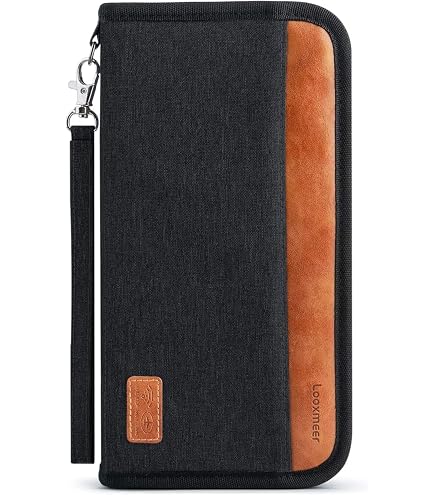 Portefeuille Tour De Cou Voyage Imperméable RFID - Porte-Passeport Noir Avec Sangle Réglable Pour Hommes Et Femmes