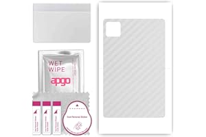 apgo Rückseite Schutzfolie, Skin, kompatibel mit Xiaomi Pad 6, Hinten Displayschutzfolie aus Vinylfolie, kratzfest, einfache Montage - Transparenter Kohlenstoff