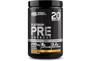 Optimum Nutrition Gold Standard przedtreningowa odżywka energetyczna z monohydratem kreatyny, beta-alaniną, kofeiną i wit. B12 i B6, smak Tropical, 20 porcji, 420 g