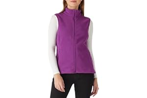 Outdoor Ventures Chaleco de forro polar para mujer, chaqueta suave sin mangas con bolsillos con cremallera, chaleco deportivo para correr de primavera y otoño, chaleco de forro polar para mujer