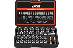 VEVOR Boltutdragare set, 29-delat bult- och muttrborttagarset, 6 mm till 10 mm, 13/32 tum till 3/4 tum, utdragbar hylsnyckels
