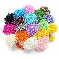 Lot D'étamines Artificielles Double Tête - 4 Couleurs, ~1400 Pièces, Pour Fleurs DIY, Déco