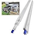AOLISHENG Heavy Duty Drawer Runners Drawer Slides with Lock 900mm Draw Runners Load Capacity 100Kg Ball Bearing Full Extension Draw Sliding Rails Sliders Side Mount 1 Pair, 36inch