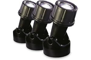 Blagdon Ultra Bright Economical LED Pond and Garden Lights, Fully Submersible, Waterproof, 1 Watt (3 Lights), with Transformer, Cables and Fixings, Black