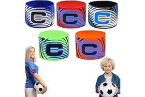 Azonelife Brassard de capitaine de football - Bracelet élastique multicolore - Avec fermeture Velcro - Pour de nombreux types de sports