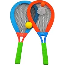 Waboba VOLI - Set De 2 Raquettes + Volant Badminton Intérieur/Extérieur - Jeu Familial Enfants & Adultes