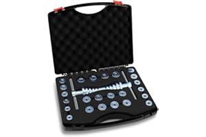 VEHOUKLI Kit de pressage pour roulement de cycle,Kit De Presse À Roulement De Vélo, kit de pressage de roulement de vélo,outil de montage de moyeu de VTT, outil,avec Boîte De Rangement d'installation