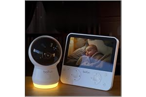 BOIFUN 2.5K/4MP 5.5'' Camara Vigilancia Bebe con Detección IA de Postura del Bebé al Dormir, WiFi Movil, Visión Nocturna, Luz Nocturna Incorporada, Rotación de 360°, Audio de 2 Vías, 4000mA