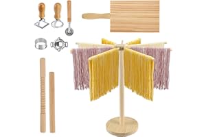 MEKTURM Pasta Making Tool Sets,Pasta Machine Set with Ravioli Cutters, Gnocchi Board, Drying Rack, and Dumpling Maker,9 Piece Italian Pasta Making Kit for Authentic Italian Kitchen and Cooking Enthusiasts