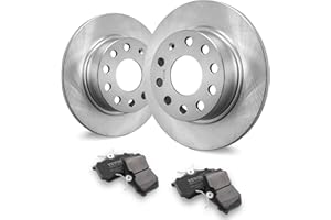 VEVOR Rear Brake Kit Compatible with Audi A3 (8P), VW Golf 5 6, Seat LEON, SKODA OCTAVIA, ALTEA, Brake Rotors Ceramic Brake Pads Replacement Kit, 253mm Rear Rotors