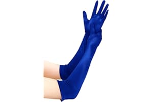 EORUBE Long Opera 1920s Satin Gloves for Women Elbow Length Party Costume Gloves