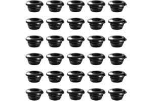 YIXISI 30 Pièces Diamètre 10 * 12 mm Passe Fil Caoutchouc, Caoutchouc Oeillet Conducteur Électrique Joint Anneau, Bouchons Oeillet en Caoutchouc, pour Câble, Prise et Câble