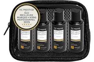 HC Prestige Oh My Sleek – Kit Routine Lissante Cheveux 4x100ml – Shampoing, Après-Shampoing, Masque & Crème Thermo – Brillance, Anti-Frisottis, Sans Sulfate – Vegan, Made in France