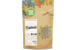 Wholefood Earth Grains de seigle bio - 1 kg - Sans OGM - Végans - Riches en fibres - Certifiés biologiques