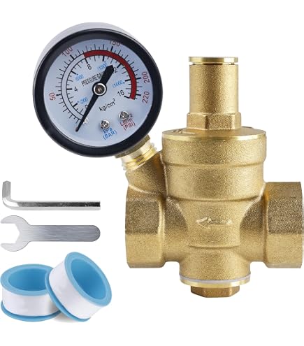 Riduttore Di Pressione Acqua, DN20 3/4" 1.6MPa Regolatore Di Pressione Dell' Acqua In Ottone Riduttore Di Pressione