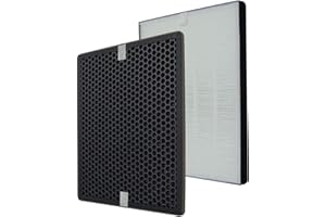 PUREBURG - Filtro HEPA di ricambio + filtro ai carboni attivi, compatibile con purificatore d'aria Philips Series 1000 AC1214/10 AC1215 AC1217 e AC2729/10, codice articolo FY1410/30 FY1413/30