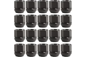 GASUPPLY M12X1.5 Open End Lug Nuts - Replacement for Acura Honda Buick Chevy Toyota Lexus Ford Cadillac Aftermarket Wheel (Black)