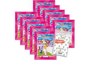 collect-it.de MY HOME OF CARDS + TOYS Exklusive Aufbewahrungshüllen im Bundle mit Mia and Me - Serie 8 - Mias Magische Einhörner - Sammelsticker - 10 Tüten