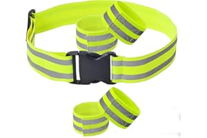 FUCNEN 2/5/6/10 brazaletes Reflectantes de Alta Visibilidad para Corredores, portátil Reflector Reflectante para Correr Ciclismo Caminar Correr