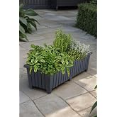 Melkan Home Dekoratif Balkon Saksısı 6 Ayaklı B&uuml;y&uuml;k Balkon Saksı 50 Litre 87 Cm Siyah Balkon Saksı Bah&ccedil;e Saksı Siyah