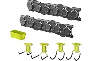 Ryobi - Kompletny zestaw do montażu link, do garażu i warsztatu (7 sztuk) - Syteme LINK - RSLWPK-7PC, zielony & antracytowy