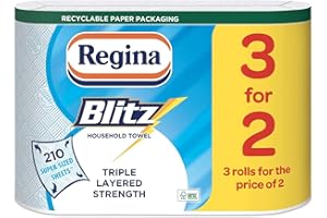 Regina Blitz 12 Rolls Original Kitchen Rolls in Recycled ECO Paper Bag